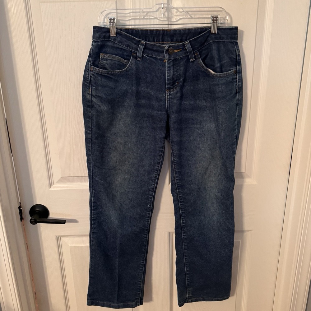Aramark Jeans Pink Zipper Collection Women's Size 8 / 28‎ Straight Leg Boot Cut